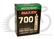 Камера Maxxis Welter Weight 700x23/32C FV L:60мм (EIB00136200), разбороный вентиль Presta