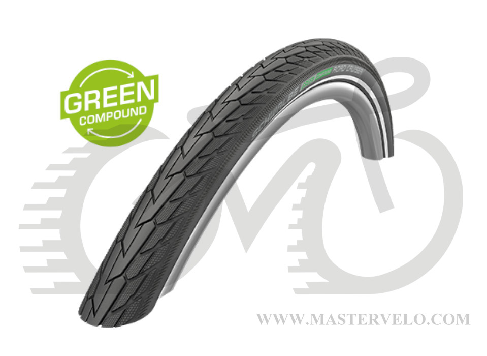 Pneumatico Schwalbe Road Cruiser HS484 27" X 1.25 – Verde, Rigido Per Uso Urbano E Turistico