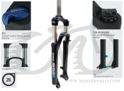 Вилка Suntour XCM-DS-HLO 26" TS 100 мм Disc 28,6/A-H черн 14504