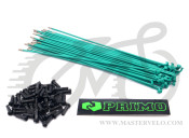 Спица Primo Forged (29-696) 184мм, 50шт, black nipples, зелёные нержавеющие