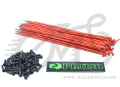 Спица Primo Forged (29-630) 182мм, 50шт, black nipples, красные нержавеющие