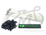 Спица Primo Forged (29-651) 184мм, 50шт, black nipples, белые нержавеющие