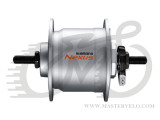 Динамо-втулка Shimano DH-C3000-3N-NT, NEXUS, 6V 3.0W, 36H, 100X140MM, на гайках, E2 TERMINAL, W/SM-DH10, срібл. (EDHC30003NNASG)