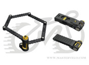 Замок складной ONGUARD K9 Heavy Duty Combo, 88,5см. Кодовый на 4 цифры.В комплекте прорезиненный коробок-держатель на раму LCK-32-79