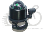 Звонок X17 стальной ударный с компасом, круглый черный