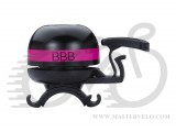 Звонок BBB BBB-14 "EasyFit Deluxe" черно-малиновый (8716683101171)