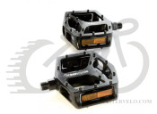 Педалі Green Cycle GPD-M305, алюмінієві кулькові підшипники, вісь 9/16" бориста сталь (розмір 112х108х26) 514 грам