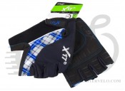 Перчатки X17 XGL-573BL гелевые, черно-сине-серые, XL