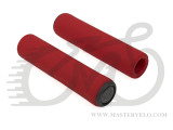 Ручки для велосипедного керма Author AGR SILICONE Elite l.130mm, колір червоні 33402033