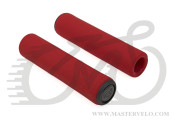 Ручки для велосипедного керма Author AGR SILICONE Elite l.130mm, колір червоні 33402033