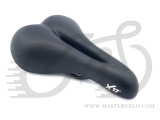 Седло VELO X17 MTB (34), литое, с отверст., мягкое, Gel, чер
