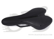 Седло Green Cycle GCS-2605, 280мм x 160мм, стальные рейлы, черное