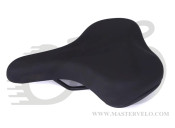 Седло Green Cycle GCS-2601, 270мм x 190мм, стальные рейлы, черное