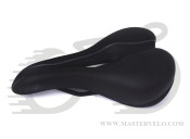 Седло Green Cycle GCS-2604, 280мм x 180мм, стальные рейлы, черное