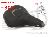 Седло Selle Royal Lookin RELAXED New, 3D Skingel, рейлы steel satin, обивка Black Astrale с текстильной защитой, unisex, чёрное, 52A7UE0A091N2