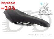 Седло Selle Royal SCIENTIA A1 Athletic, 3D skingel, обивка Black gummy/Black mokka, 289х127мм, 380г, рейлы сталь + Curva suspension, unisex, чёрное