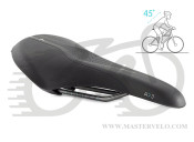 Седло Selle Royal SCIENTIA A3 Athletic, 3D skingel, обивка Black gummy/Black mokka, 289х159мм, 415г, рейлы сталь + Curva suspension, unisex, чёрное