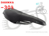 Седло Selle Royal SCIENTIA M1 Moderate, 3D skingel, обивка Black gummy/Black mokka, 289х141мм, 425г, рейлы сталь + Curva suspension, unisex, чёрное