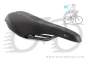 Седло Selle Royal SCIENTIA M2 Moderate, 3D skingel, обивка Black gummy/Black mokka, 289х161мм, 455г, рейлы сталь + Curva suspension, unisex, чёрное