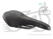 Седло Selle Royal SCIENTIA M3 Moderate, 3D skingel, обивка Black gummy/Black mokka, 289х178мм, 465г, рейлы сталь + Curva suspension, unisex, чёрное