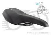 Седло Selle Royal SCIENTIA R1 Relaxed, 3D skingel, обивка Black gummy/Black mokka, 289х169мм, 479г, рейлы сталь + Curva suspension, unisex, чёрное