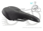 Седло Selle Royal SCIENTIA R2 Relaxed, 3D skingel, обивка Black gummy/Black mokka, 289х196мм, 485г, рейлы сталь + Curva suspension, unisex, чёрное
