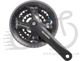 Шатуны Shimano FC-M361 170мм, 48/38/28T, 8/7-зв, защита, черные