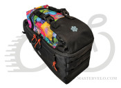 Велосумка на багажник "Randone" Lesenok black+ floral LRBOFF58
