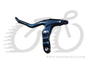 Тормозная ручка левая KW для механических дисковых и ободных тормозов, черного цвета