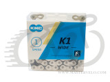 Цепь КМС K1 WIDE К710 ВМХ 1/2x1/8", 112 звеньев, silver/black, замок