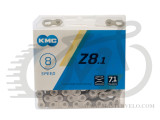 Цепь KMC Z8.1 (Z8) 7.1mm, 116 звеньев, silver/grey, 8speed, замок