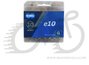 Ланцюг KMC e10 Silver 1/2 X 11/128 122 ланок з замком в боксі