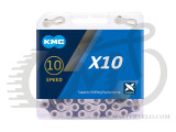 Цепь велосипедная KMC X10 с замком, 116 звеньев, 10 звезд