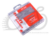 Цепь Sram PC-830 с замком, 8ск. 114 звеньев, с покрытием, темно-серая, замок