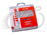 Цепь Sram PC-991 с замком, 9ск. 114 звеньев, с покрытием, темно-серая, замок