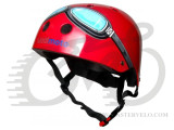 Шлем детский Kiddimoto очки пилота, красный, размер S 48-53см