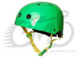 Шлем детский Kiddimoto неоновый зелёный, размер S 48-53см