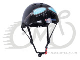 Шлем детский Kiddimoto Black Goggle, размер M 53-58см