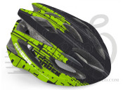 Шлем AUTHOR Saber 143 черный/зеленый, размер 52-58 cm.