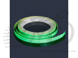 Наклейка светоотражающая зеленая, 8метров*1см